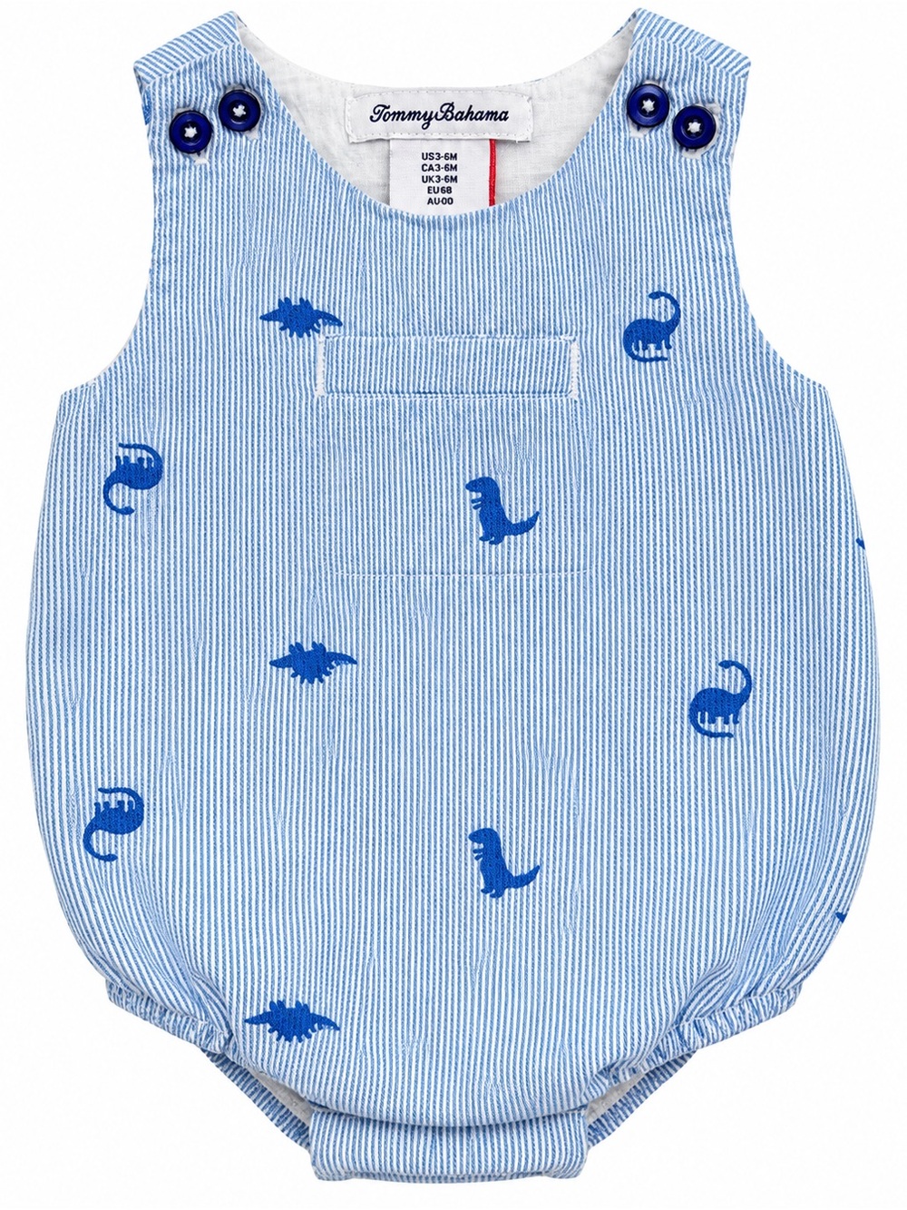 Tommy Bahama Baby Boy Seersucker Romper size 3-6M